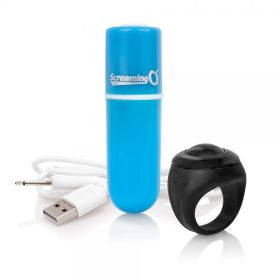 Charged Vooom Remote Control Bullet Vibrator Blue