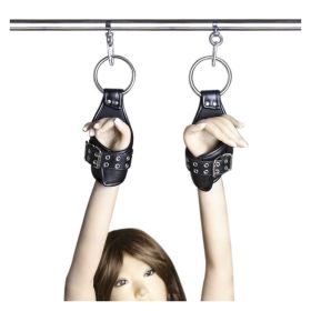 Suspension Cuffs Hanging Wrist Cuffs BDSM Bondage Gear Leather Suspension Equipment